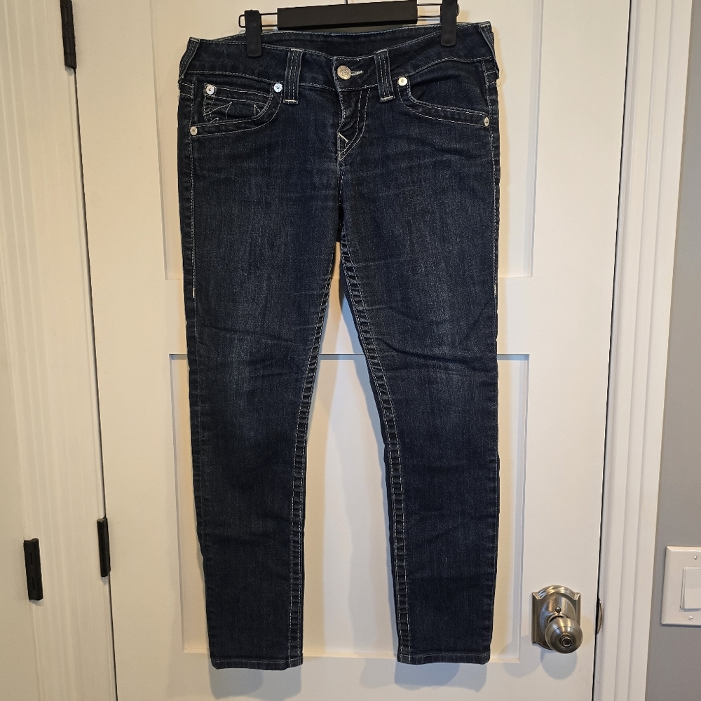 True Religion Womens Skinny Blue Jeans